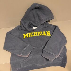 Toddler 4T - Michigan Navy Hoodie with Yellow Logo